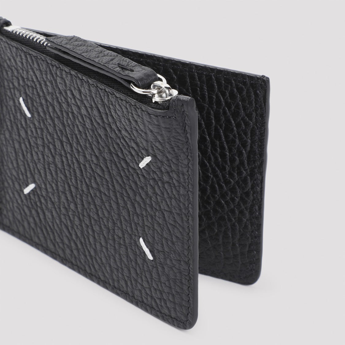 Maison Margiela Black Calf Leather Slim 2 Pincer Wallet