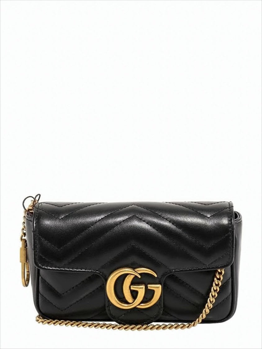 Gucci Quilted Black Leather Shoulder Bag