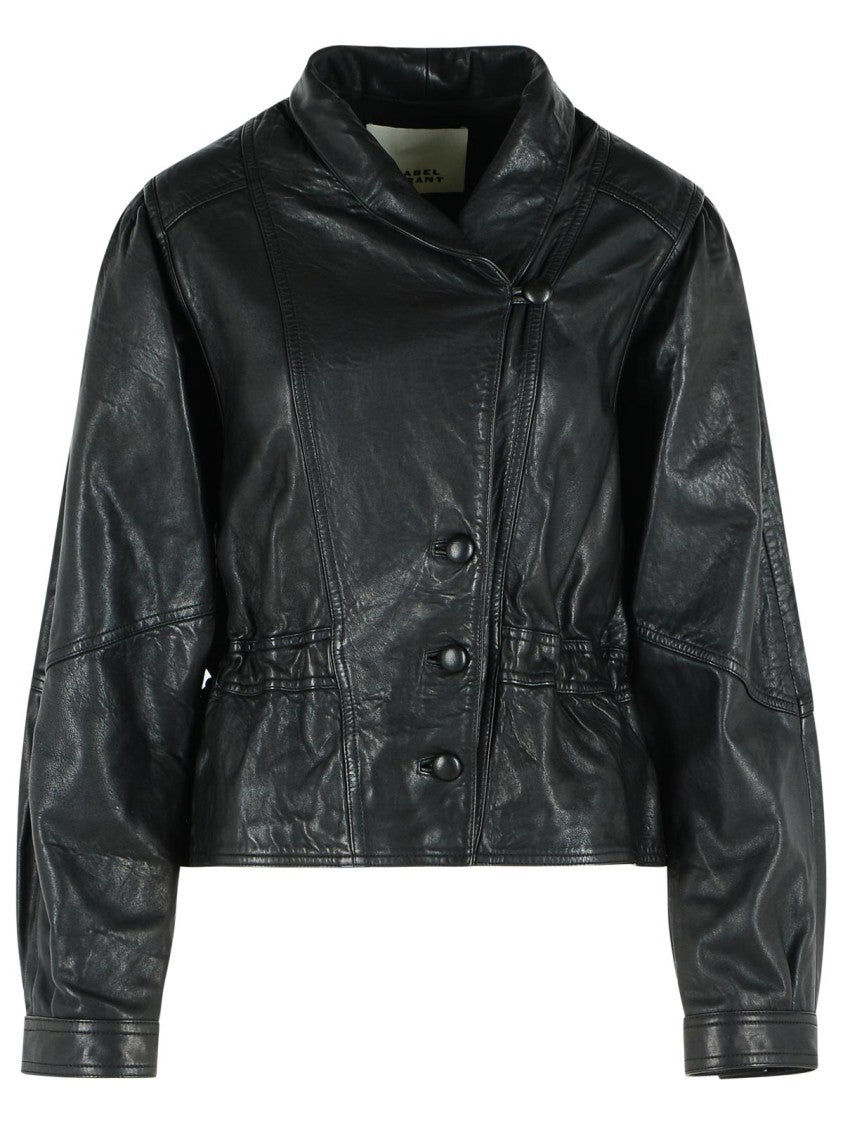 Isabel Marant 'Tressy' Black Leather Jacket
