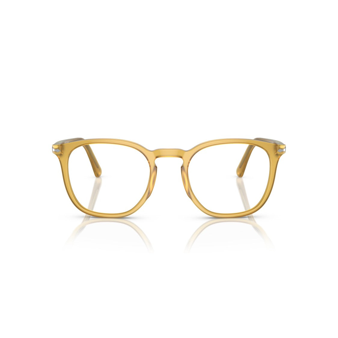 Persol 0Po3318v Translucent Amber Acetate Eyeglasses With Keyhole Bridge