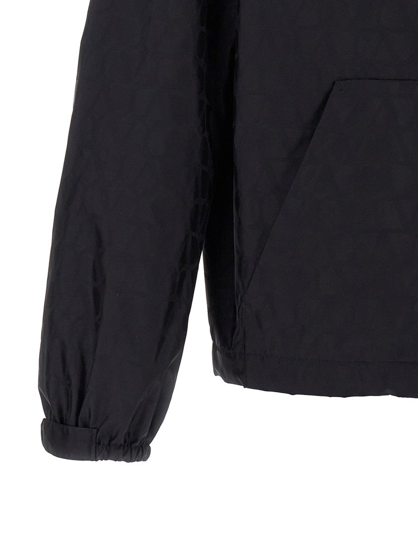 Valentino Garavani Toile Iconographe' Black Nylon Windbreaker