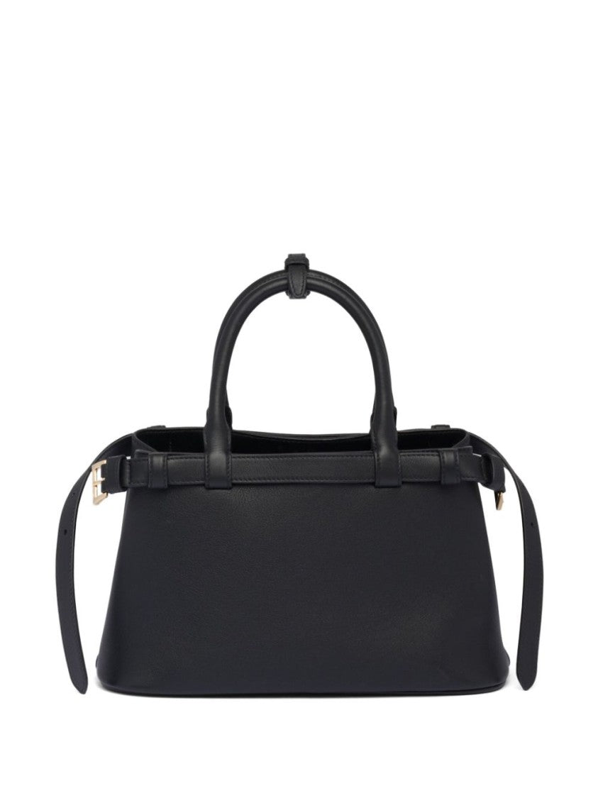 Prada Logo-Lettering Leather Tote Bag