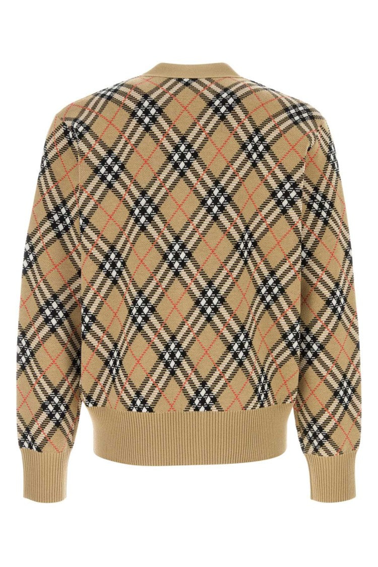 Burberry Embroidered Wool Blend Cardigan