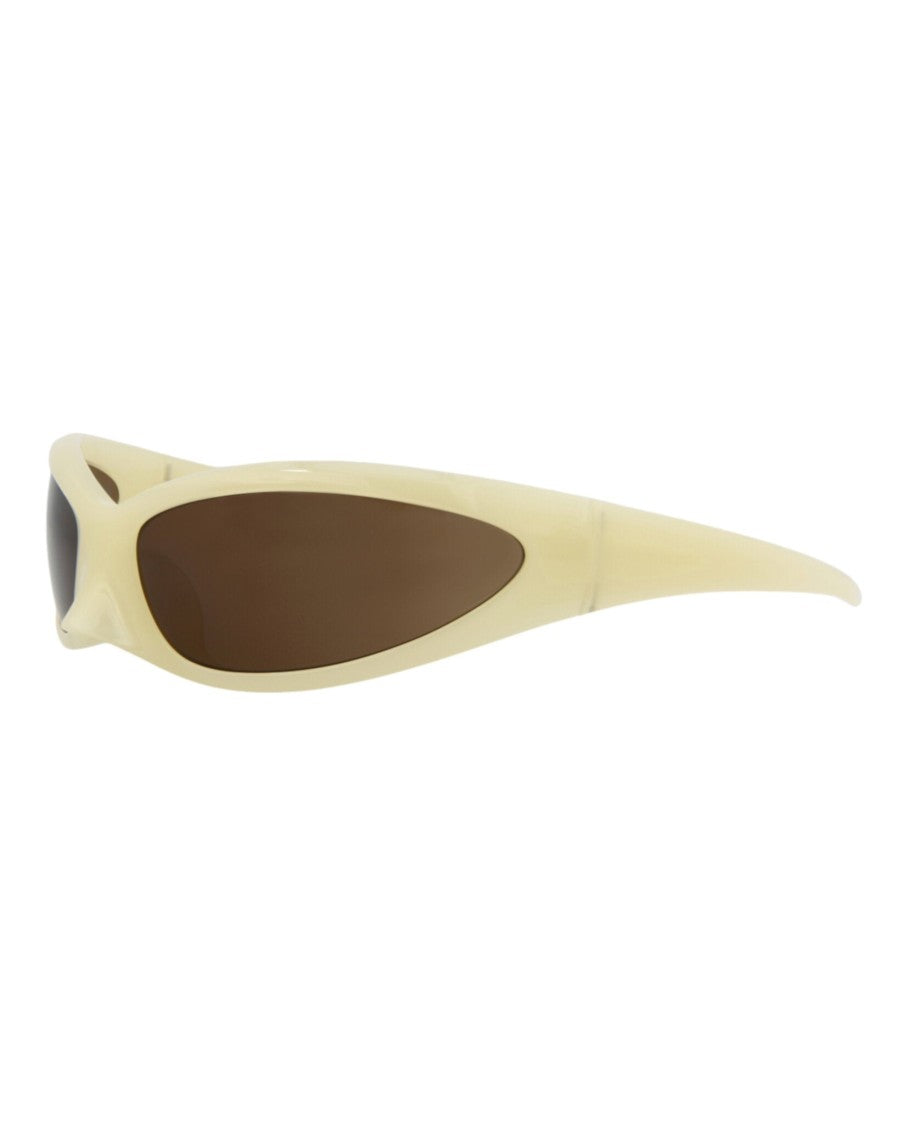 Balenciaga Shield-Frame Bio Injection Sunglasses With Saddle Nose Bridge