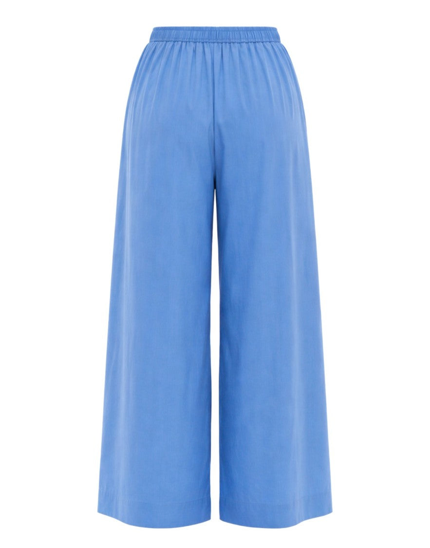 Meimeij Wide Leg Cotton Blue Women’S Pants