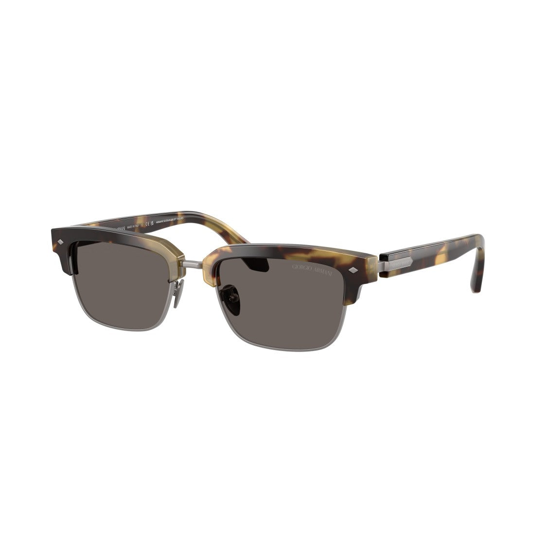 Giorgio Armani 0Ar8243 Classic Clubmaster Sunglasses With Tortoiseshell Acetate Frame