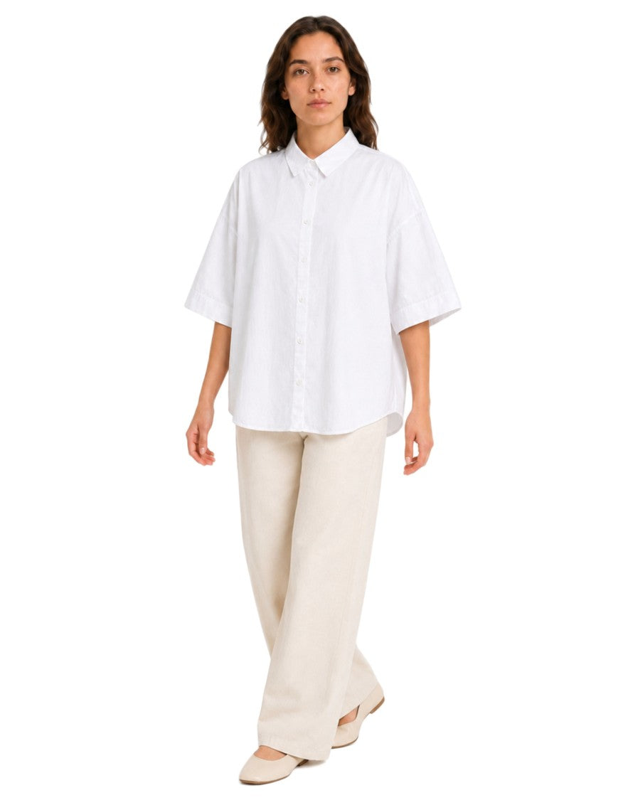Transit Cotton-Blend Shirt With Classic Italian Collar And Structured Detailing
