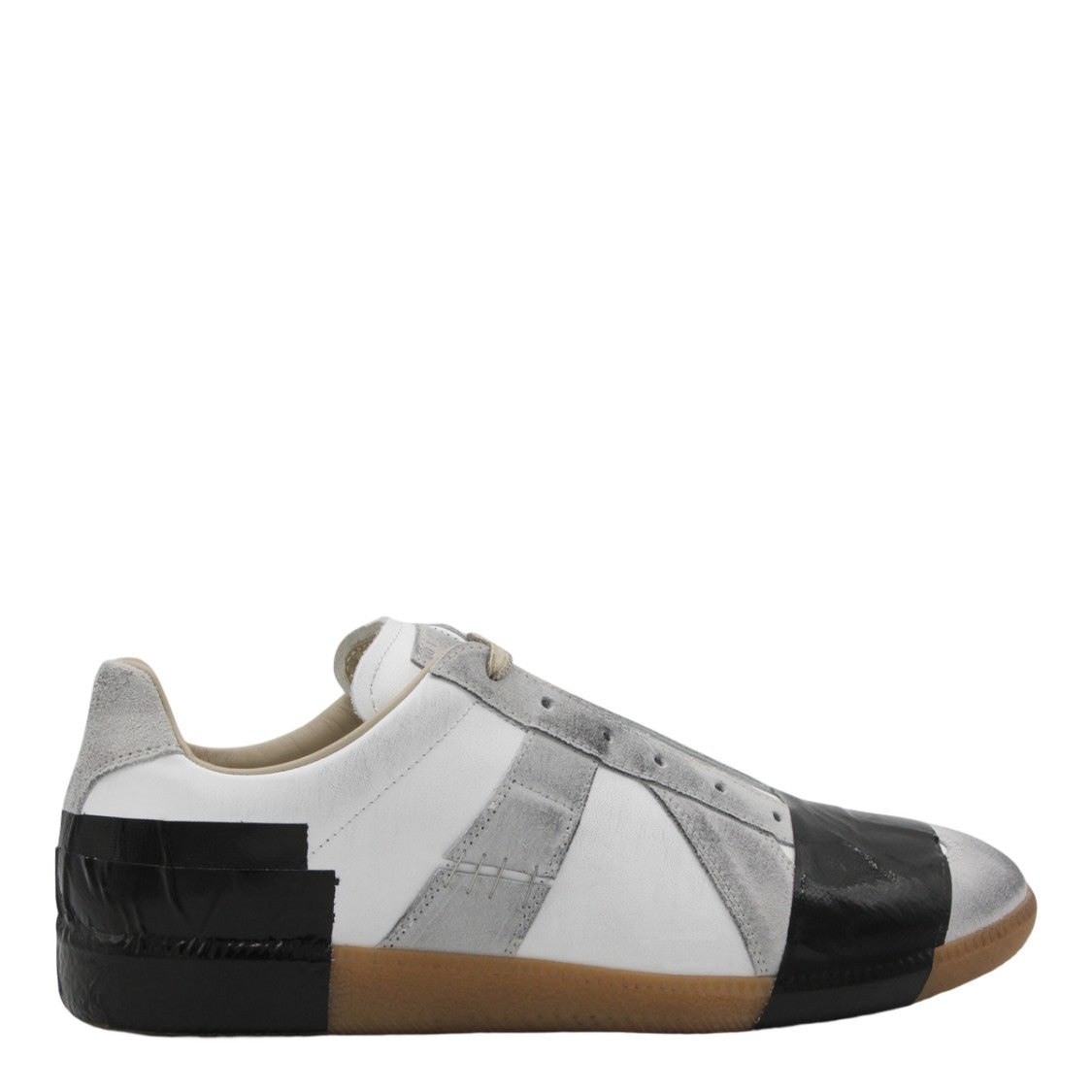 Maison Margiela Low-Top Sneakers With Suede Overlays