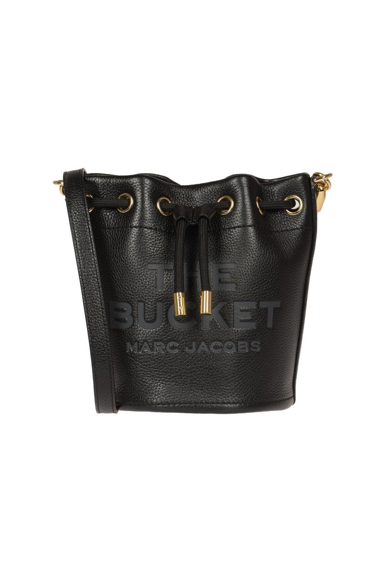 Marc Jacobs Textured Leather Bucket Bag With Drawstring Closure