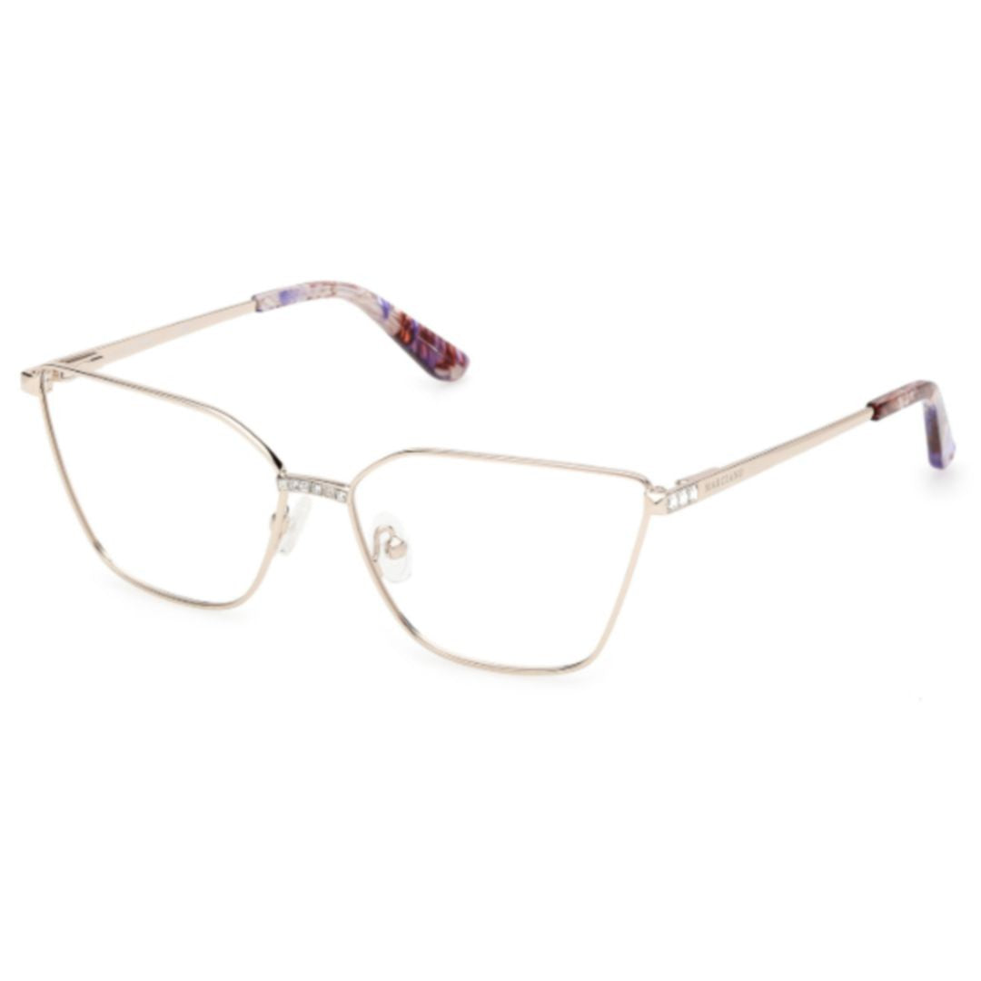 Guess By Marciano Gm50030 Angular Gold Metal Frames With Marbled Accents