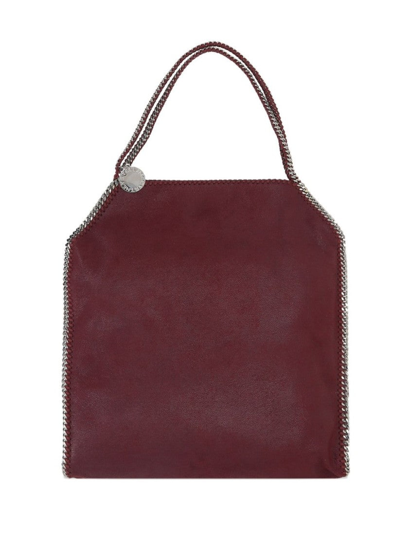 Stella Mccartney Bordeaux Red Bag With Chain-Link Detailing And Magnetic Fastening