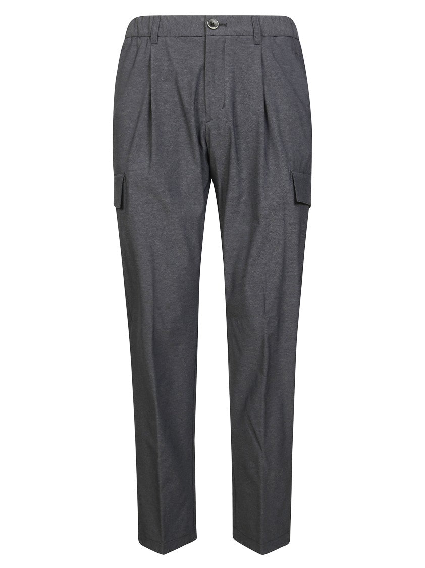 Herno Grey Tailored Trousers With Pleats