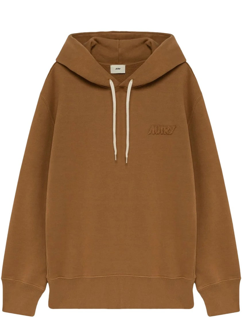 Autry Relaxed Fit Heavy Jersey Hoodie With Embroidered Logo