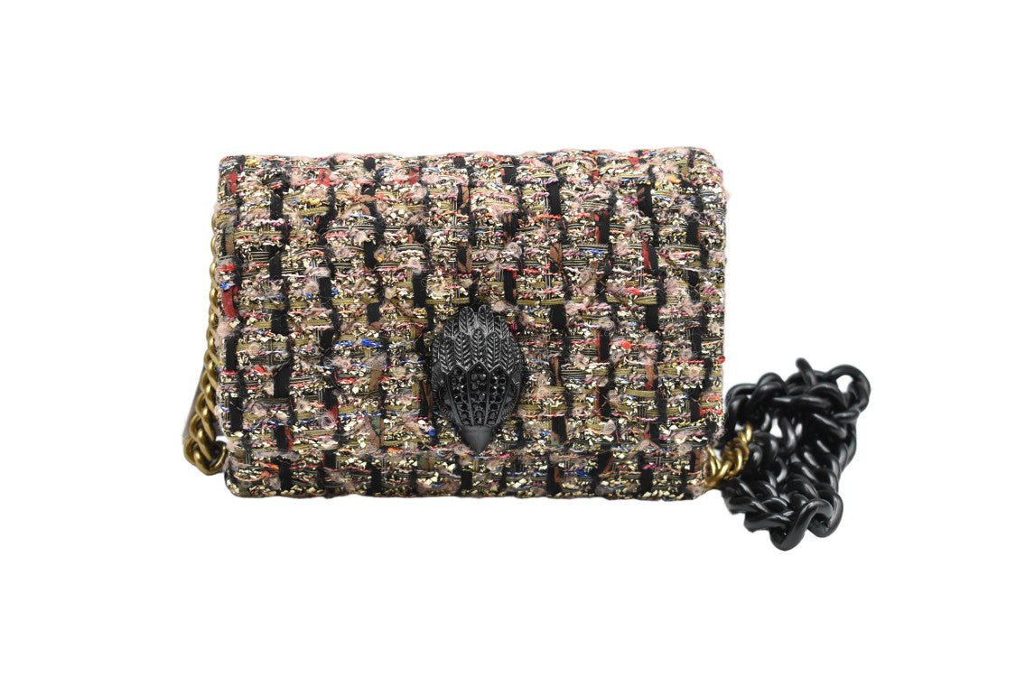 Kurt Geiger Textured Woven Handbag With Chain Strap