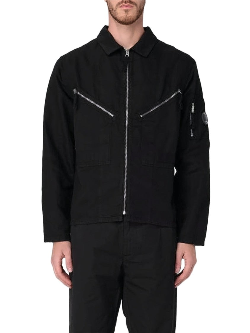 C.P. Company Minimalist Black Zippered Jacket