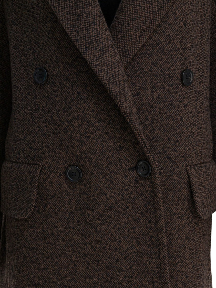 Max Mara Double-Breasted Wool-Cashmere Coat With Notched Lapel