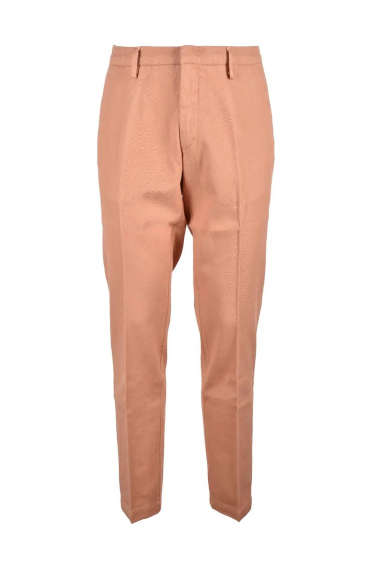 Bro Ship Slim Fit Cotton Blend Trousers With Functional Pockets
