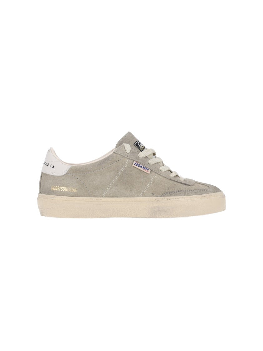 Golden Goose Gray Soul Star Worn Suede Sneakers