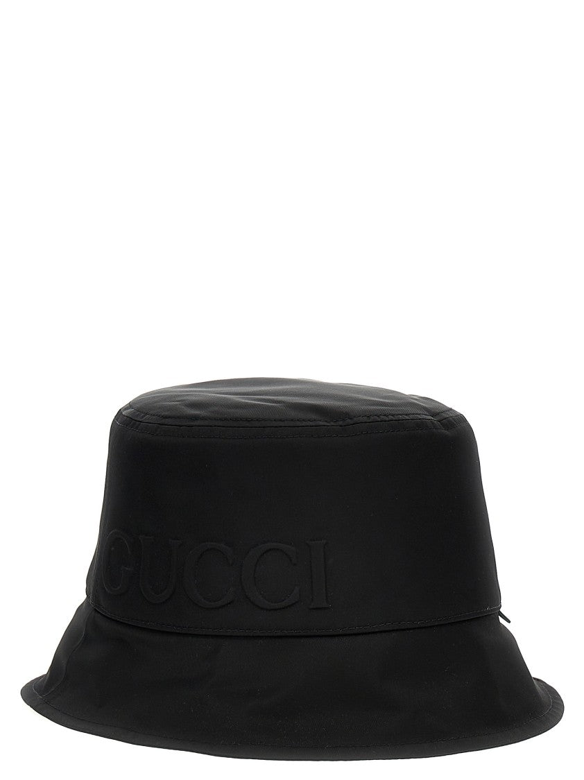 Gucci Nylon Bucket Hat With Embossed Logo