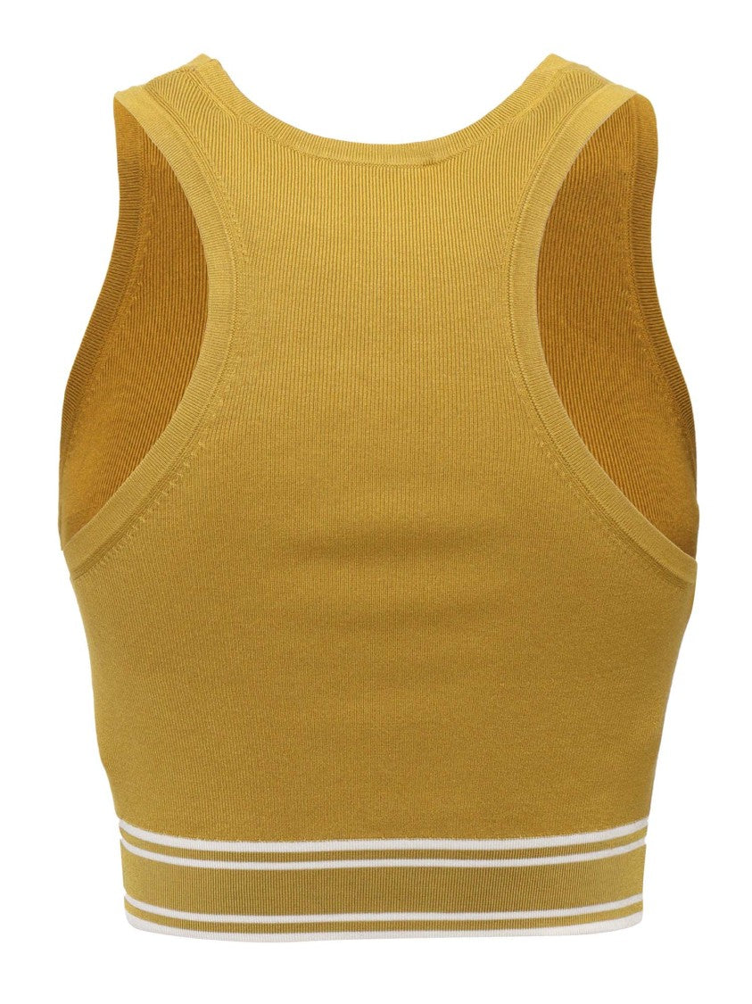 Elisabetta Franchi Cropped Ribbed Top