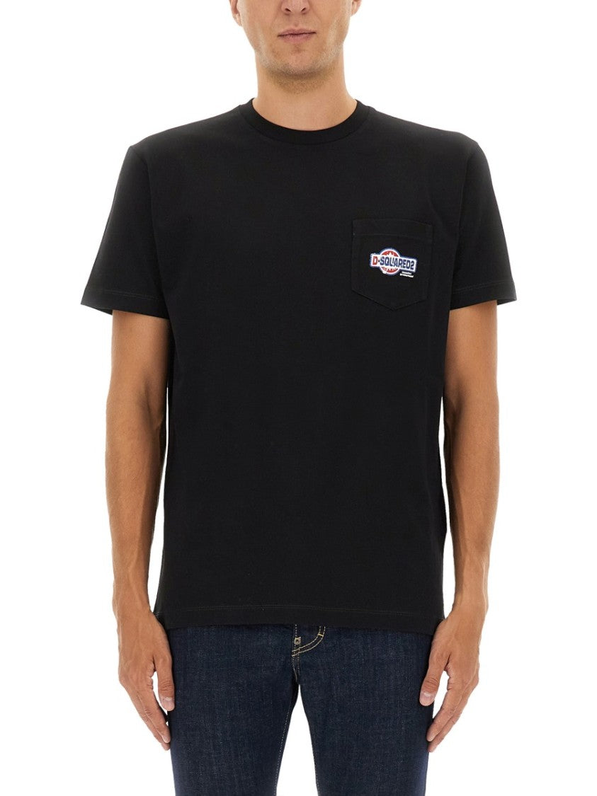 Dsquared2 Classic Black T-Shirt With Pocket