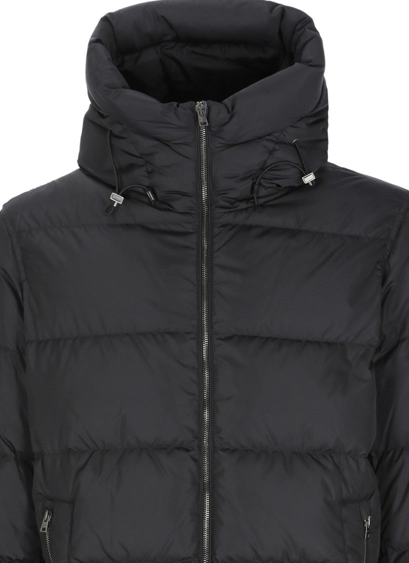 Herno Black Hooded Quilted Down Jacket