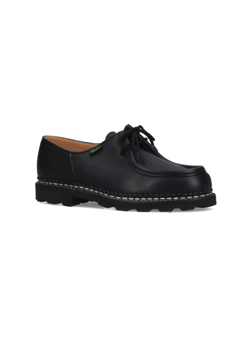 Paraboot Derby Shoes In Smooth Calf Leather With Contrast Stitching