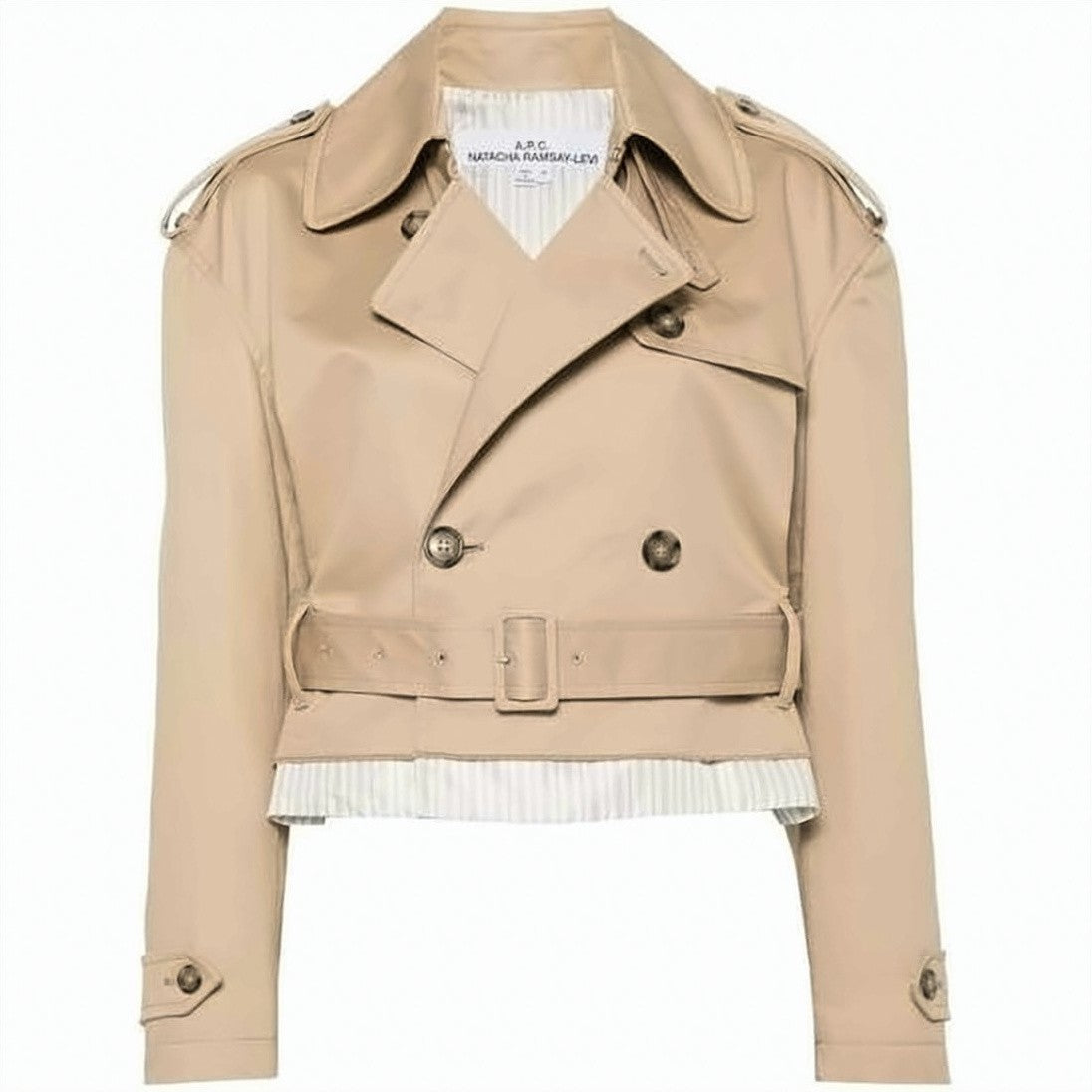 A.P.C. Cropped Double-Breasted Trench Coat