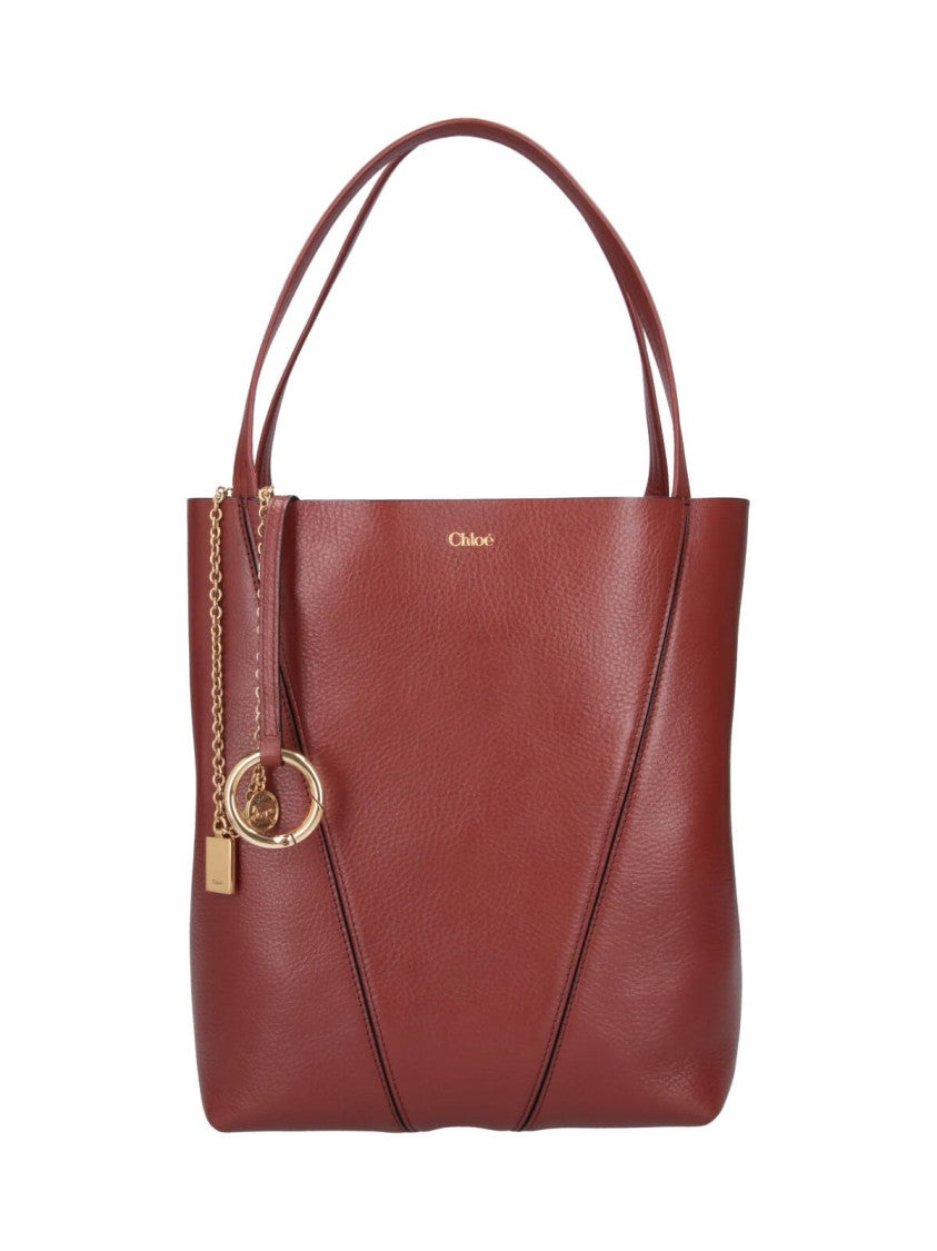 Chloé Structured Pebbled Leather Tote Bag
