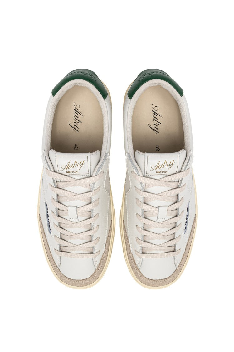 Autry Green Windscape Suede Leather Sneakers