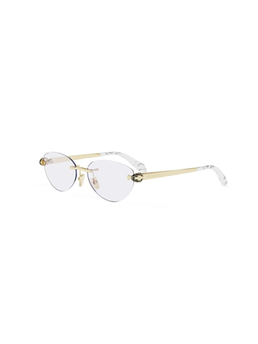 Bulgari Gold Bv50072u Rimless Oval Frames