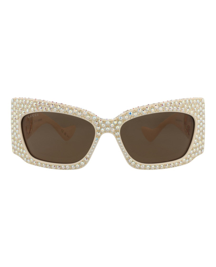 Gucci Shield-Frame Recycled Acetate Sunglasses
