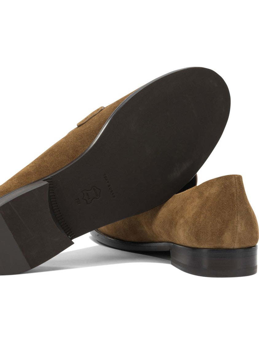 Tory Burch Classic Penny Loafers In Soft Bovine Suede