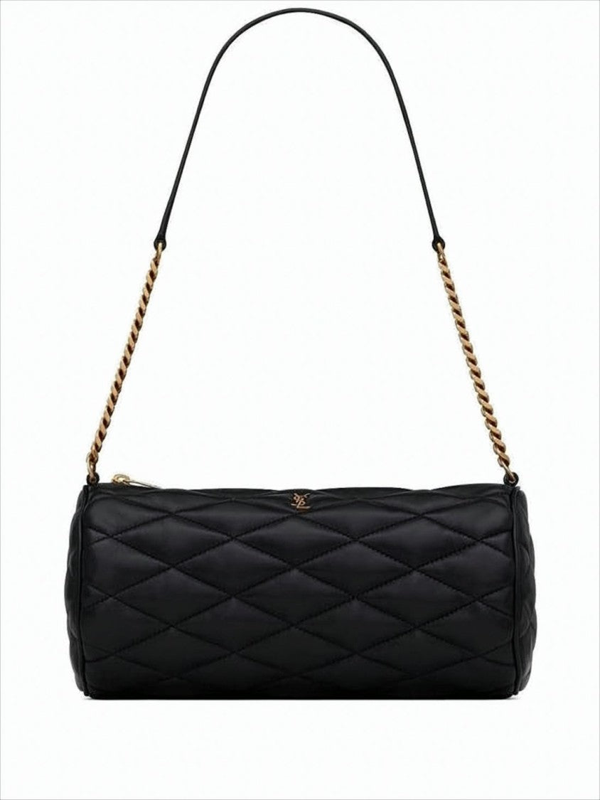 Saint Laurent Quilted Lambskin Shoulder Bag With Gold-Tone Chain Strap
