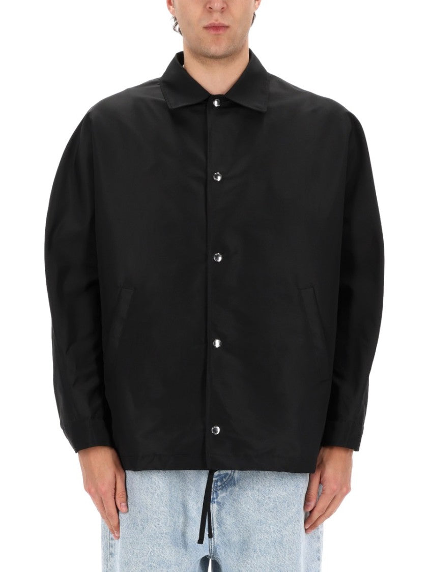 Givenchy Black Coach Polyester Snap Jacket