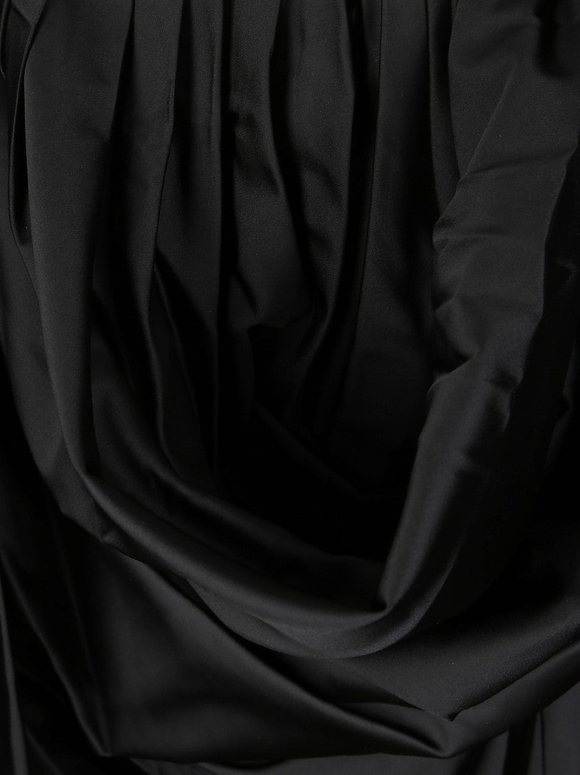 Ganni Draped Satin Mini Skirt