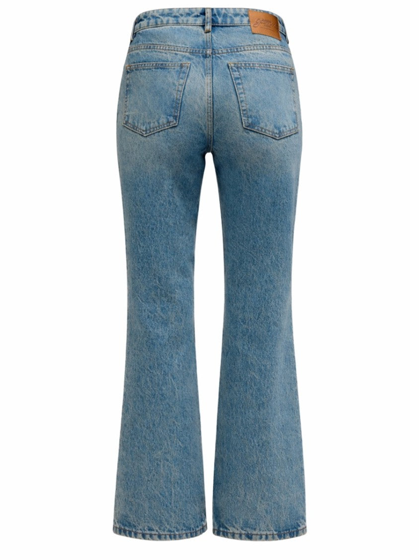 Ganni Neutrals Betzy Retro Faded Flared Jeans