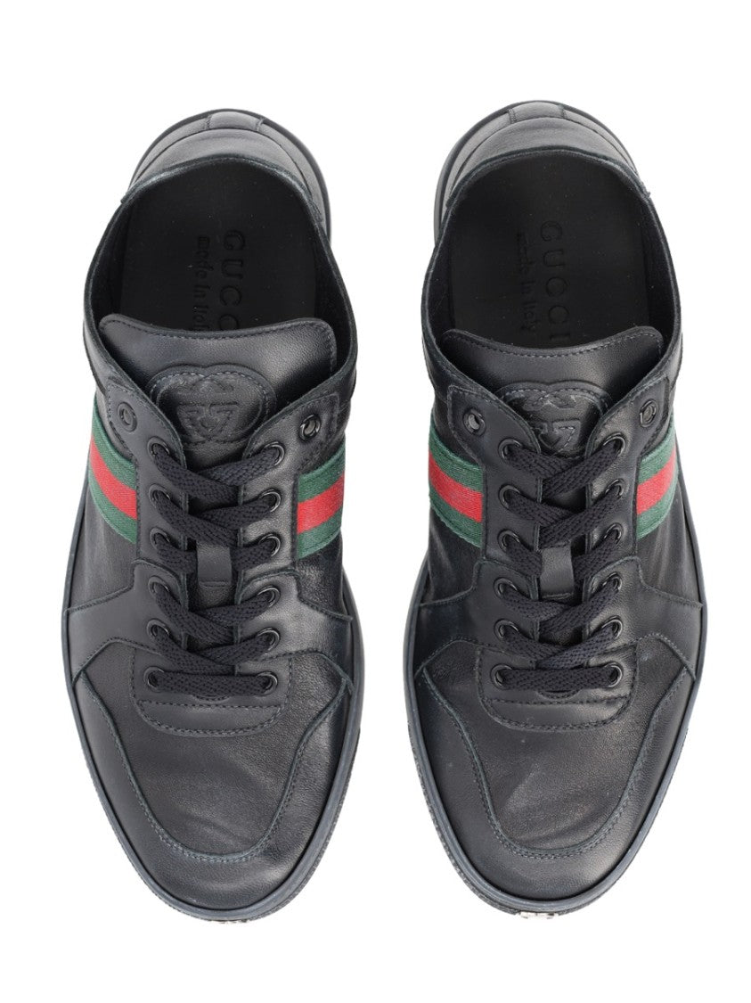 Gucci Stretch Low-Top Leather Effect Sneakers