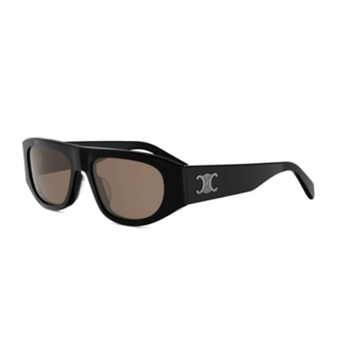 Celine Black Triomphe Acetate Geometric Sunglasses