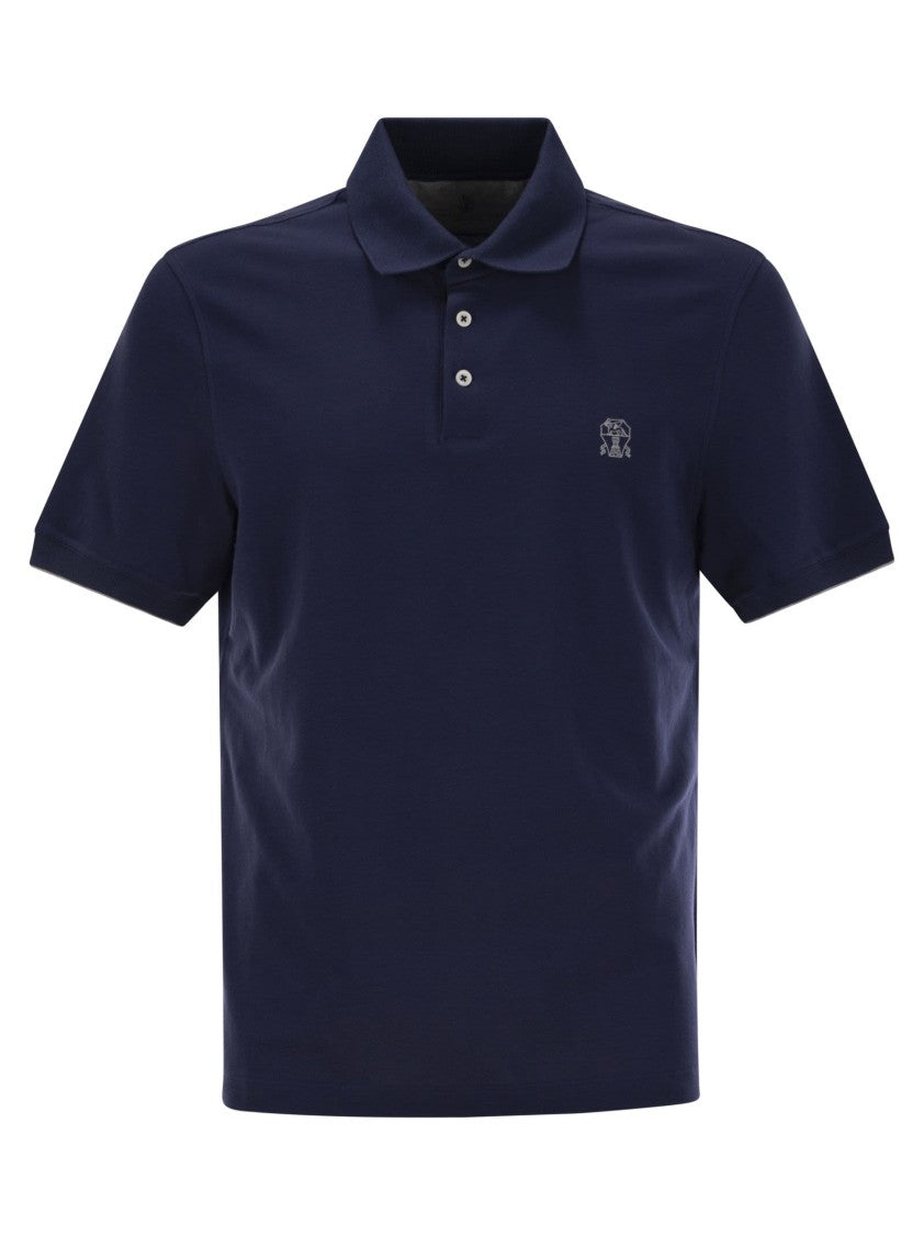 Brunello Cucinelli Cotton Polo Shirt With Printed Logo