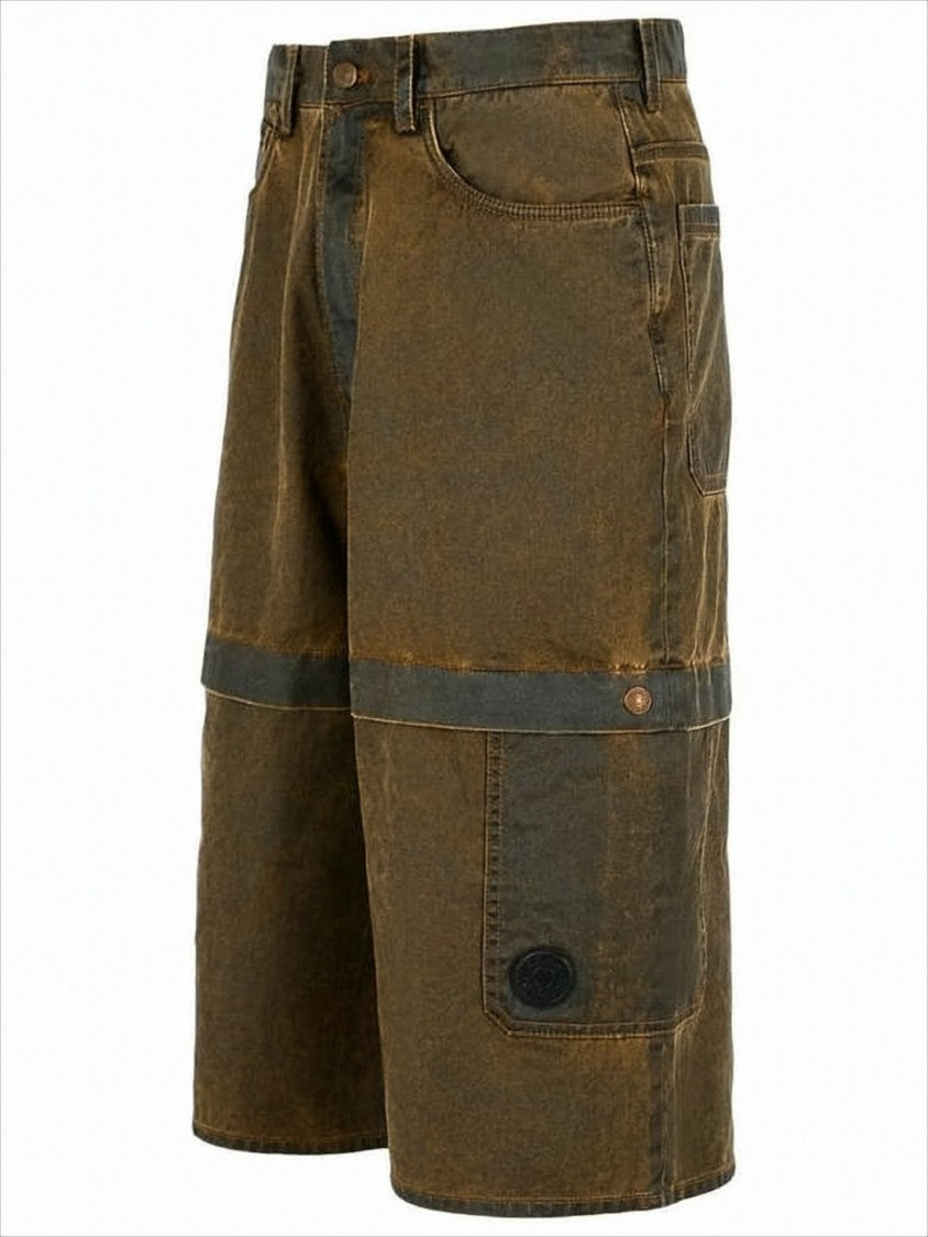 Acne Studios Rugged Brown Shorts With Cargo Pockets