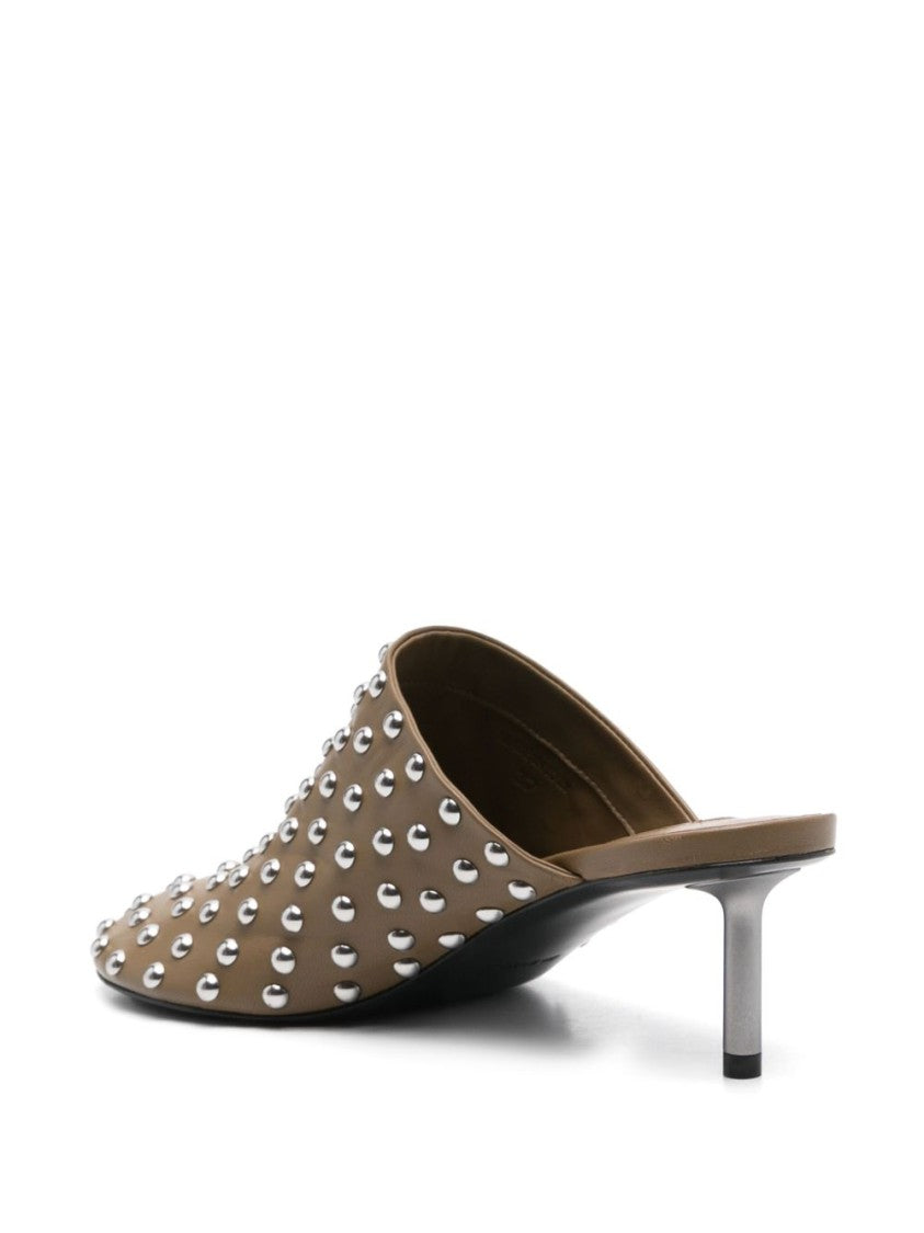 Jil Sander Pointed Toe Mule With Metallic Studs