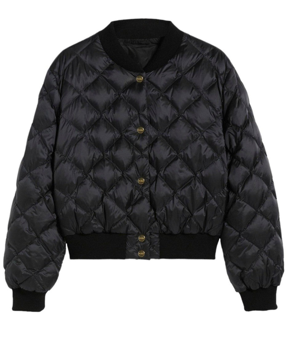 Max Mara Diamond-Stitched Padded Jacket With Ribbed Textures