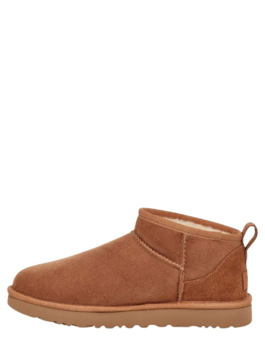 Ugg Brown Plush Shearling Lining Soft Suede Ankle Boots
