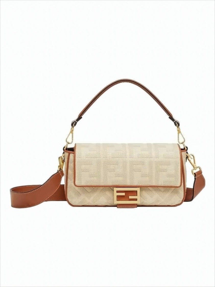 Fendi Rectangular Monogram Shoulder Bag