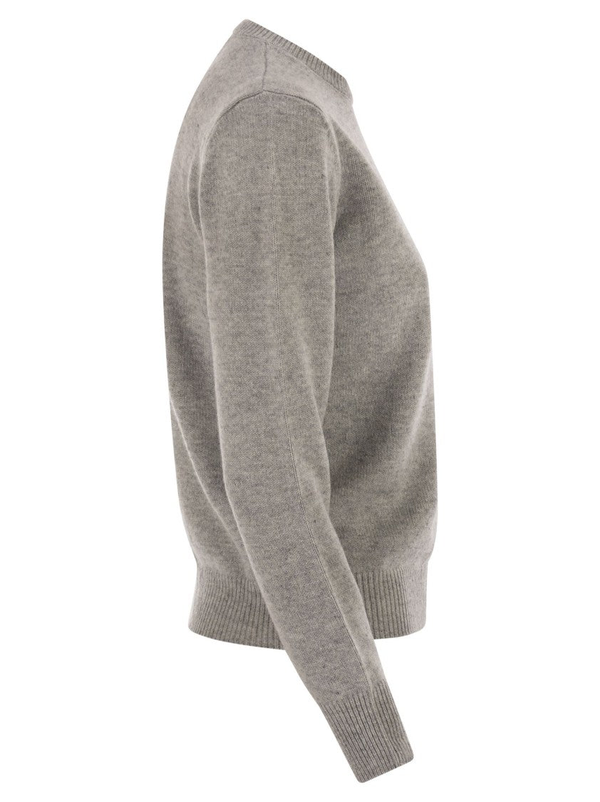 Mc2 Saint Barth Wool And Alpaca Blend Jumper With Heart Motifs