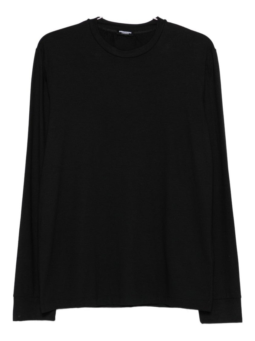 Dsquared2 Long-Sleeve Crew Neck Top In Soft Modal Blend