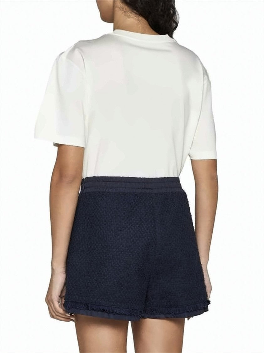 Moncler Textured Activewear Shorts With Drawstring Waist