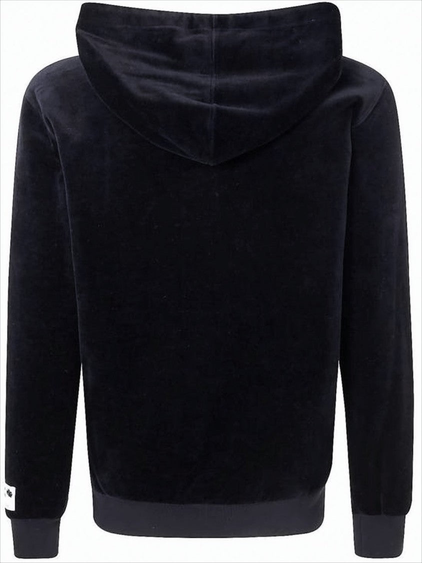Golden Goose Plush Black Hoodie With Ribbed Detailing