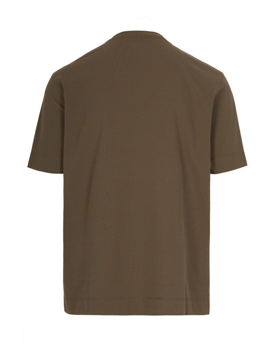 Emporio Armani Brown Cotton T-Shirt